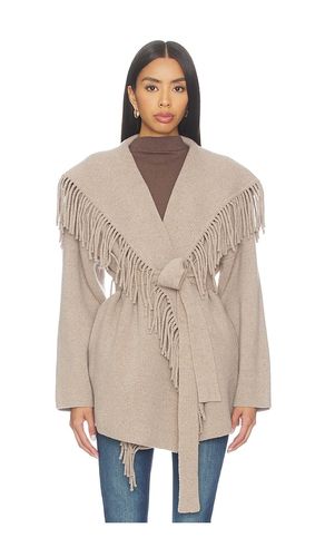 Wool Tie Waist Fringe Coat in . Size L. Also in M - NAADAM - Modalova