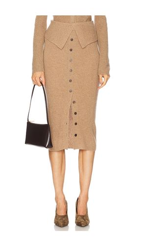 Ribbed Asymmetrical Skirt in Brown. - size L (also in M, S, XL, XS) - NAADAM - Modalova