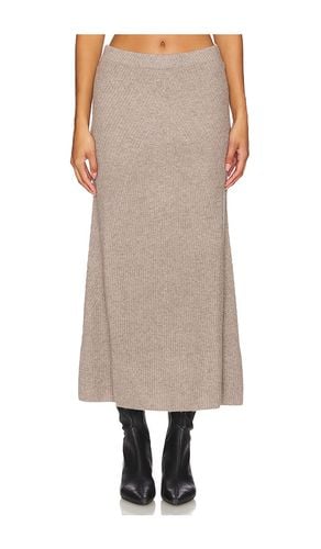 Wool Cashmere Ribbed Everyday Skirt in Beige. - size L (also in S) - NAADAM - Modalova