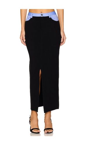 Cotton Cashmere Mixed Media Midi Skirt in . - size S (also in XS) - NAADAM - Modalova