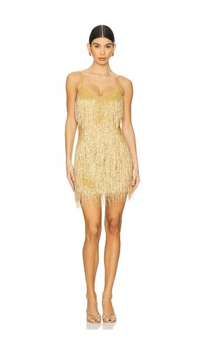 Beaded Fringe Mini Dress in Metallic . - size 10/L (also in 6/SM) - Nadine Merabi - Modalova