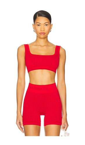 Houndstooth Wool Bralette in Red. - size L (also in M, S, XS) - Nagnata - Modalova