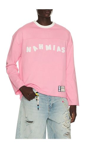 Varsity Logo Long Sleeve Shirt in Pink. - size M (also in S, XXL/2X) - Nahmias - Modalova