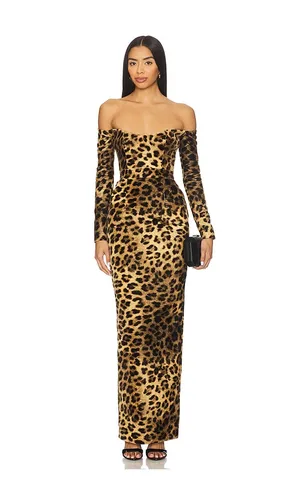 Farah Cotton Maxi Dress in Brown. - size 34/2 (also in 40/8) - ILKYAZ OZEL - Modalova