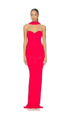 Samsara Jersey Maxi Dress in Red. - size 34/2 (also in 36/4, 40/8) - ILKYAZ OZEL - Modalova
