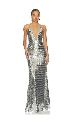 Claudie Dress in Metallic Silver. - size 36/4 (also in 38/6, 40/8) - ILKYAZ OZEL - Modalova