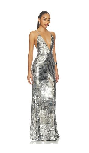Claudie Dress in Metallic Silver. - size 36/4 (also in 38/6, 40/8) - ILKYAZ OZEL - Modalova