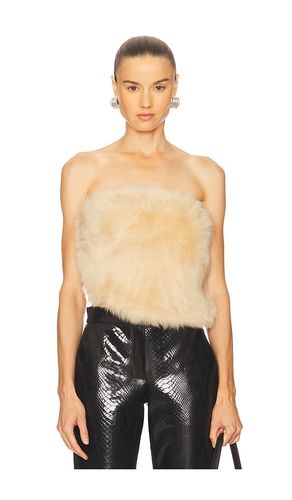 Dogi Shearling Top in Tan. - size 36/4 (also in 38/6, 40/8) - ILKYAZ OZEL - Modalova