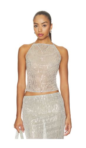 Rayy Top in Metallic Silver. - size 36/4 (also in 38/6, 40/8) - ILKYAZ OZEL - Modalova