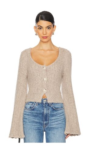 Berenice Round Neck Cardigan in Cream. - size L (also in XL) - Nation Los Angeles - Modalova