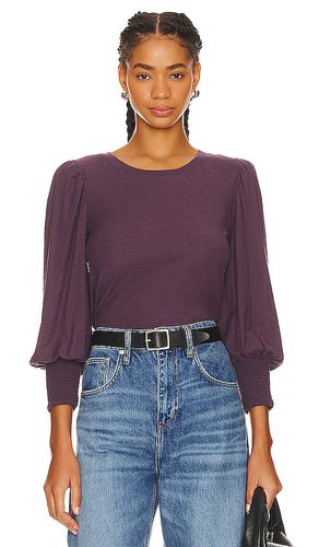 Camiseta campesina fruncida loren en color morado talla S en - Purple. Talla S (también en XS) - Nation LTD - Modalova