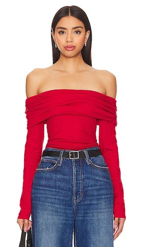 Abana Off The Shoulder Tee in Red. - size XL/1X (also in XS) - Nation Los Angeles - Modalova