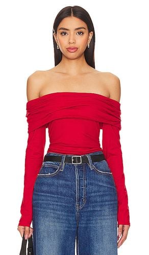 Abana Off The Shoulder Tee in Red. - size L (also in S, XL/1X, XS) - Nation LTD - Modalova