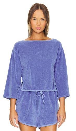 Fallon Terry Cloth Popover in Blue. - size L (also in M, S, XL, XS) - Nation LTD - Modalova