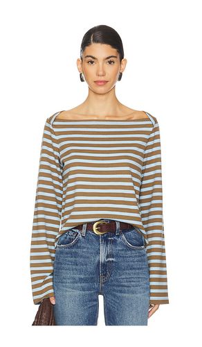 Bryce Stripe Boat Neck Top in Baby Blue. - size XL (also in L) - Nation LTD - Modalova