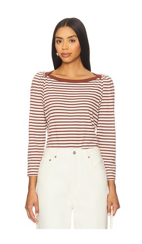 Amelie Envelope Neck Top in Brown. - size L (also in M, S, XL/1X, XS) - Nation Los Angeles - Modalova