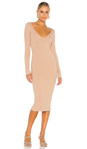 Bekah Deep V Midi Dress in Cream. - size L (also in S) - NBD - Modalova