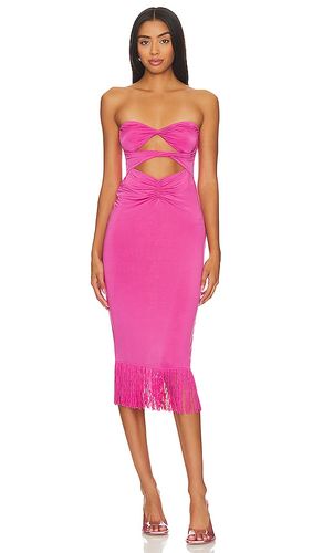 Purna Midi Dress in Fuchsia. - size L (also in M) - NBD - Modalova
