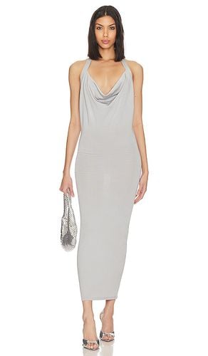 Blair Metallic Cowl Neck Dress in Light Grey. - size L (also in S) - NBD - Modalova