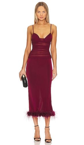 Rhiannon Midi Dress in Burgundy. - size L (also in M, XL) - NBD - Modalova