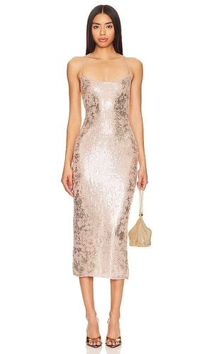 Jobelle Midi Dress in Metallic Gold. - size M (also in L, S, XL, XS, XXS) - NBD - Modalova