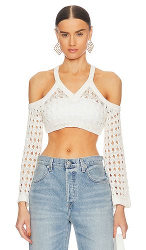 Marcella Open Cable Cropped Pullover in . Taglia S, XS - NBD - Modalova