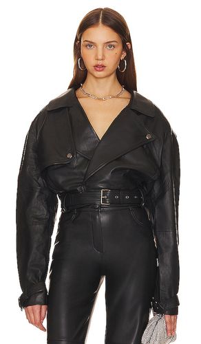 Oversized Leather Motorcycle Jacket in . - size S (also in XXS) - NBD - Modalova