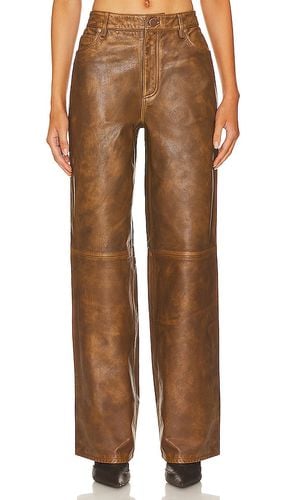 Clarissa Leather Pants in Brown. - size L (also in S, XS) - NBD - Modalova