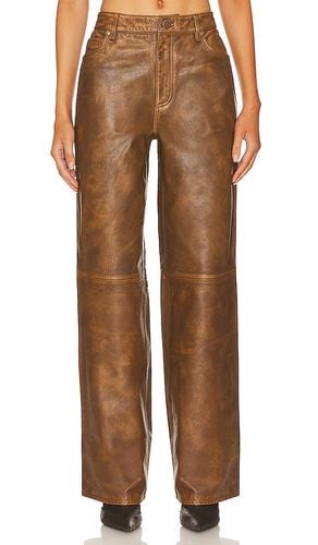 Clarissa Leather Pants in Brown. - size L (also in XS) - NBD - Modalova