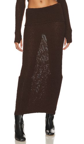 Reece Fold Over Maxi Skirt in Chocolate. - size L (also in M, S, XS) - NBD - Modalova