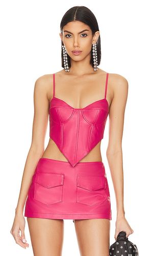 Margarita leather top en color fucsia talla M en - Fuchsia. Talla M (también en S) - NBD - Modalova