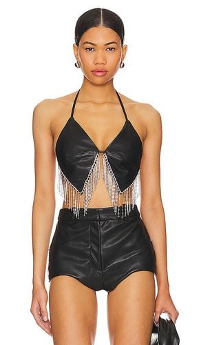 Danica faux leather bra top en color talla M en - Black. Talla M (también en L, S, XL, XS) - NBD - Modalova