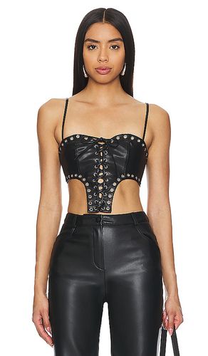 Trista faux leather top en color talla M en - Black. Talla M (también en S, XS) - NBD - Modalova