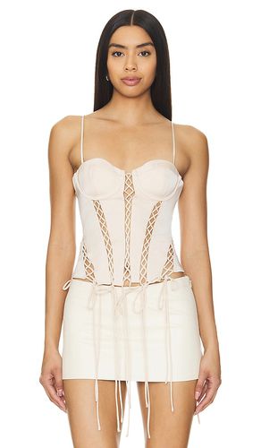 Meara lace up top en color neutral talla L en - Neutral. Talla L (también en M, S, XL, XS) - NBD - Modalova