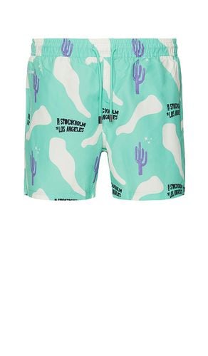 Sthlm-LA Swim Trunk in Teal. - size L (also in M, S, XL/1X) - Nikben - Modalova