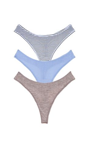 Whipped Dipped Thong 3-pack in Blue. - size L (also in XS, XXL/2X) - Negative Underwear - Modalova