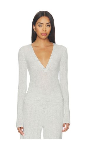 Whipped Henley Top in Grey. - size L (also in XL/1X, XXL/2X) - Negative Underwear - Modalova