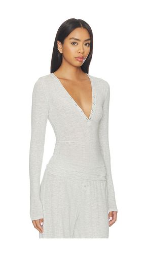 Whipped Henley Top in Grey. - size L (also in XL/1X, XXL/2X) - Negative Underwear - Modalova