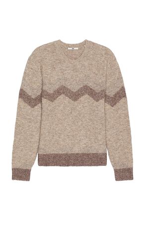 Intarsia Zig Zag Crew Neck Sweater in Grey. - size L (also in M, S, XL/1X) - NEUW - Modalova