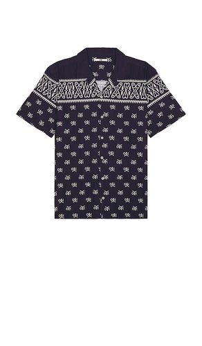 Scarf Print Short Sleeve Shirt in Navy. - size L (also in M, S) - NEUW - Modalova