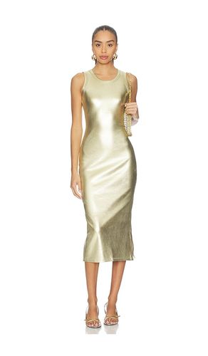 Gold Metallic Ribbed Dress in . Size L. Also in S, XL - Never Fully Dressed - Modalova
