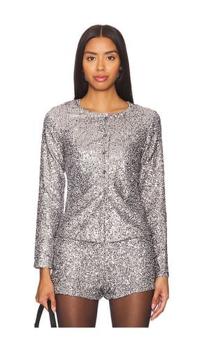 Alexa Sequin Cardigan in Metallic Silver. - size L (also in M, S, XL, XXL) - Never Fully Dressed - Modalova