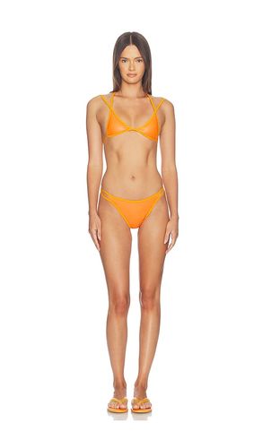 Latex Splash Matte Bent Bikini Set in . - size L (also in M, S) - naranja furcado - Modalova