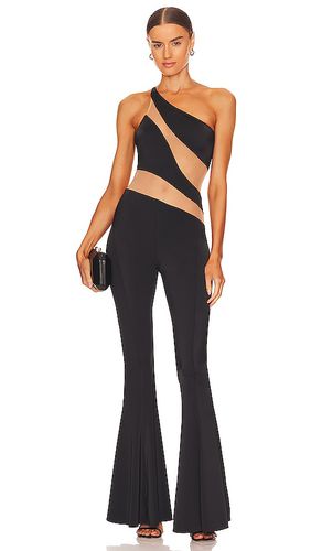 Snake mesh fishtail jumpsuit en color negro talla L en & - . Talla L (también en XL) - Norma Kamali - Modalova