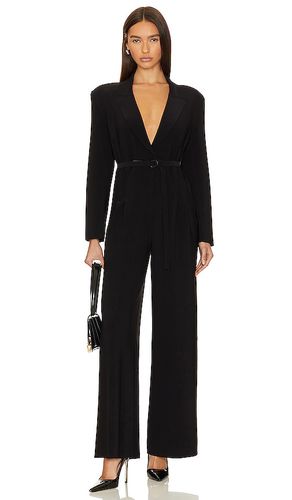 Single breasted straight leg jumpsuit en color talla L en - Black. Talla L (también en XL) - Norma Kamali - Modalova
