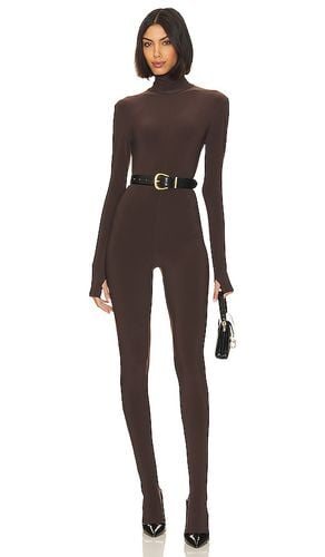 Slim fit turtle catsuit with footsie en color talla L en - . Talla L (también en M, S, XL) - Norma Kamali - Modalova