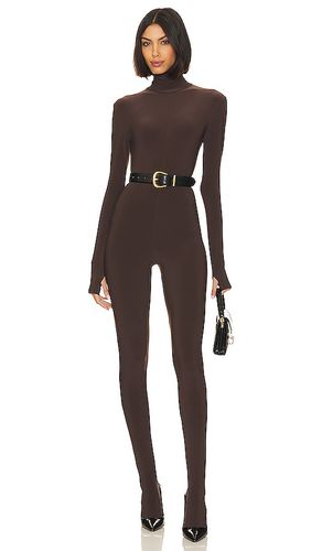 Slim fit turtle catsuit with footsie en color talla L en - . Talla L (también en M, S, XL, XS - Norma Kamali - Modalova