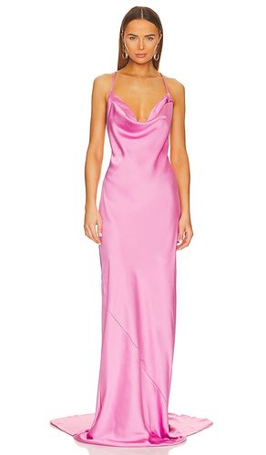 Vestido largo cross back en color rosado talla S en - Pink. Talla S (también en L, XL) - Norma Kamali - Modalova