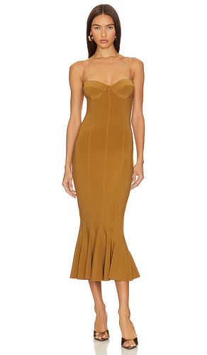 Corset Midi Dress in Mustard. - size L (also in S) - Norma Kamali - Modalova