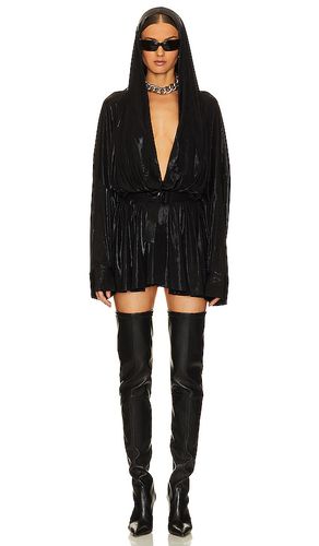 Hooded Super Oversized Shirt Flared Mini Dress in . - size M (also in S) - Norma Kamali - Modalova